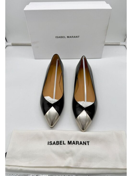 Isabel Marant Shoes - Isabel Marant Arsan black leather point-toe flats NWB - Size 9